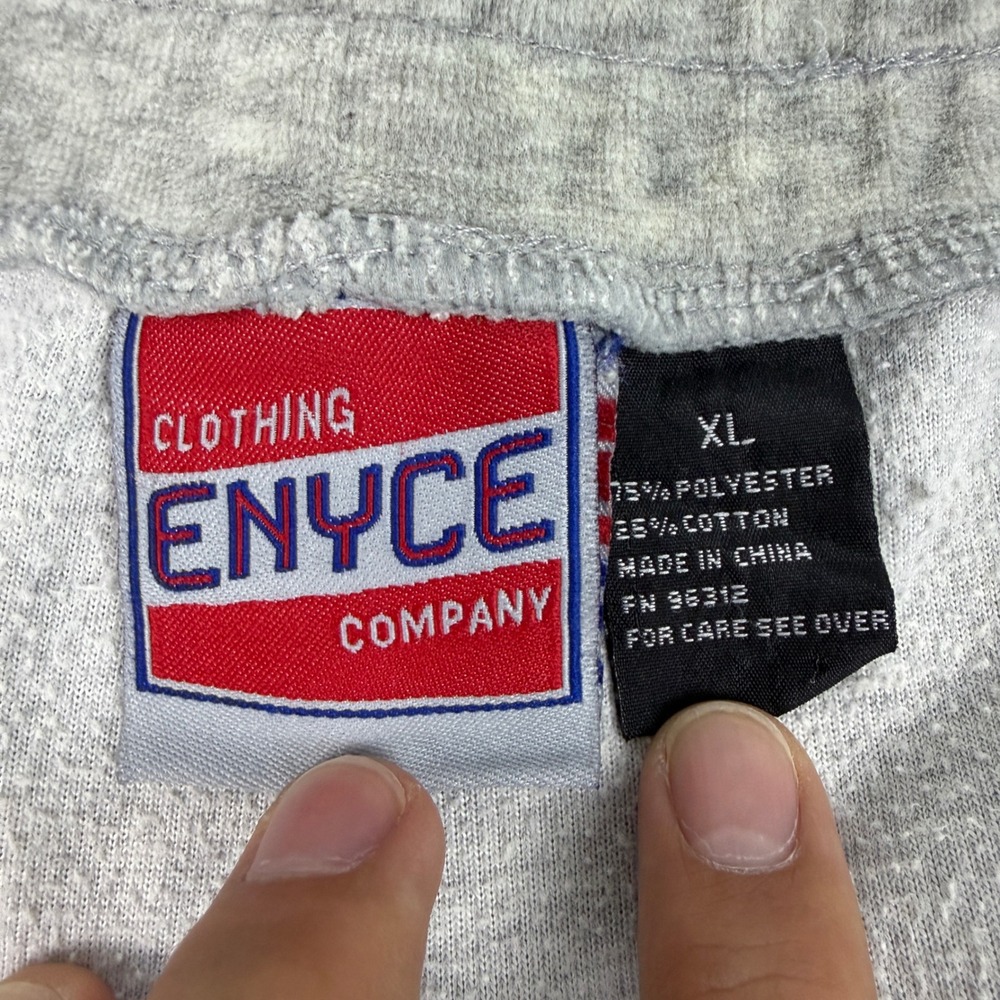 Enyce Mens Baggy Sweatpants Zipper Joggers XL Y2K Side Stripe White Red Blue - Picture 8 of 12